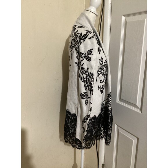 Chicos Jacket Womens S Floral Lace Open Front Cardigan Sweater Boho Chic - Picture 2 of 5